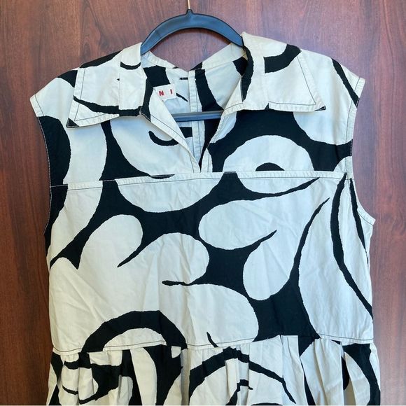 MARNI Abstract Print Shift Dress Size 42 US Size 6 - Picture 4 of 13